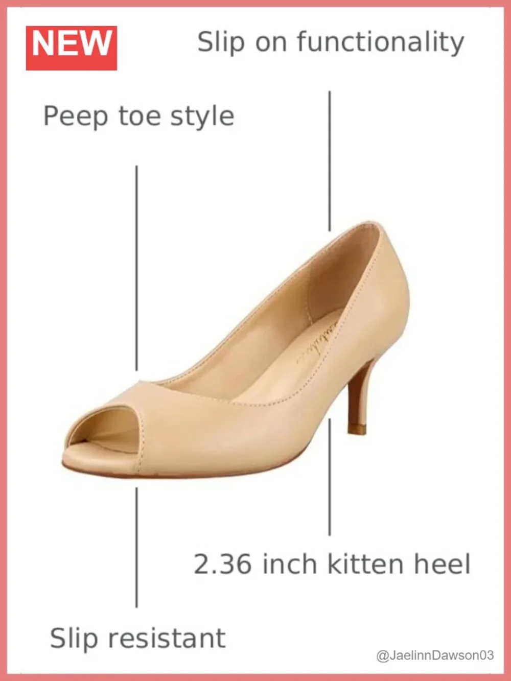 Women's Peep Toe Kitten Heel Sandals Slip On Dress Pumps Faux Leather